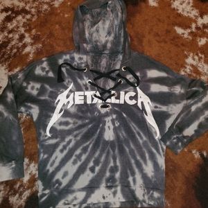 Metallica Women's Lace Up Hoodie